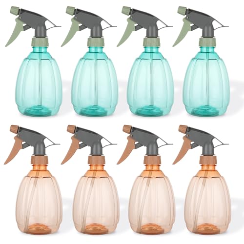 WOPPLXY 8 PCS 500ML Empty Spray Bottles - Spray Bottles for Cleaning - Refillable Plastic Spritzer Trigger Spray Bottle for Cleaning, Gardening,Plant Mister