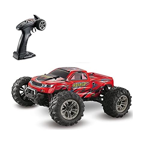 FMTStore FMT 1:16 Scale 36+ kmh High Speed RC Trucks for Adults - 4WD Electric Off-Road Waterproof RC Cars Radio Control Vehicle All Terrian RC Monster Trucks for Boy Girl (Red) Cover