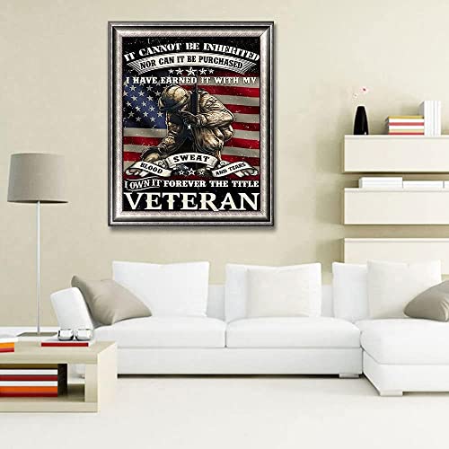 Generic HCEDIY 5D Diamond Art Painting By Number Kits 4Th Of July Full Drill Patriotic Military Army America 16X20 Inch Round Drill Diamond Art Adults Crafts Cross Stitch Wall Decor thumb #1