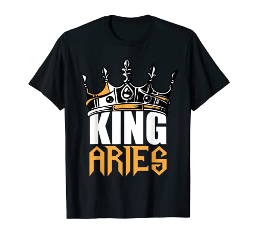 Aries Birthday Gifts - King Aries Zodiac T-Shirt