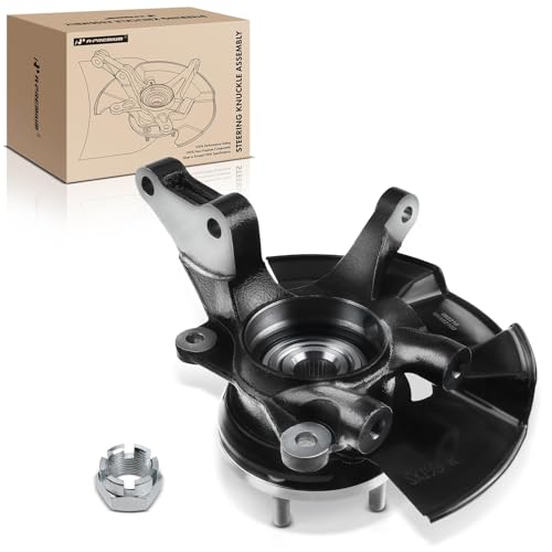 SC259 Front Left Steering Knuckle - 2023 Kia Forte 3 A-Premium Front Right Steering Knuckle & Wheel Bearing Hub Assembly Compatible with Hyundai Tucson & Kia Sportage, 2005 2006 2007 2008 2009, Passenger Side