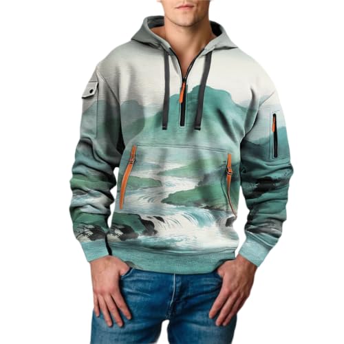 Chaqueta verano hombre sudadera con capucha de forro y manga larga jersey entretiempo Mg1