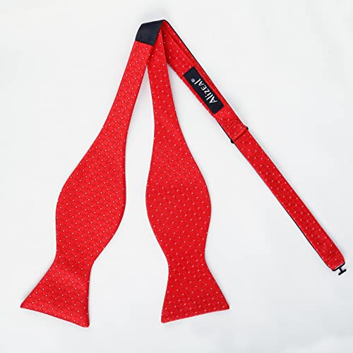 Image of Alizeal Mens 2pcs Solid Self-tied Bow Tie Set