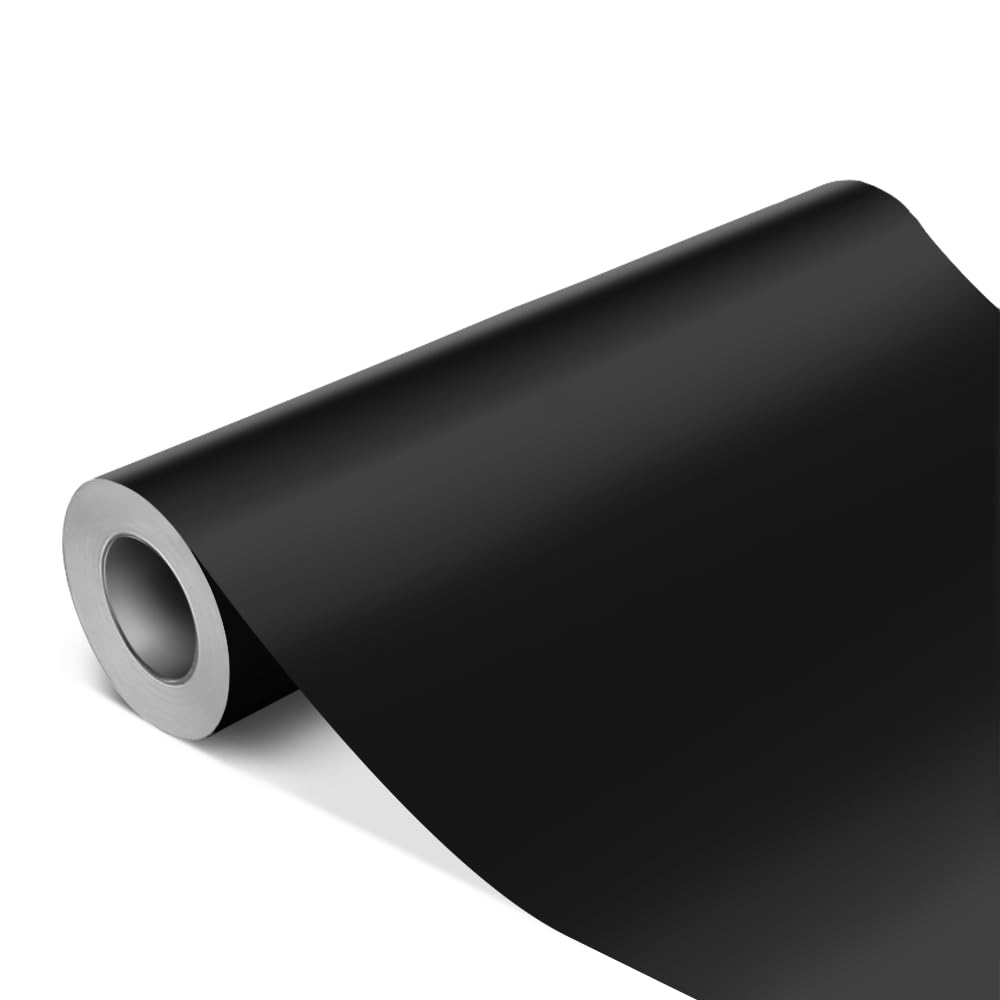 VViViD DECO65 Premium Bulk Roll Permanent Adhesive Craft Vinyl for Plotters (Matte Black, 24