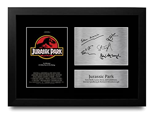Affiche Jurassic Park A4 encadrée avec autographe Sam Neill photo de collection