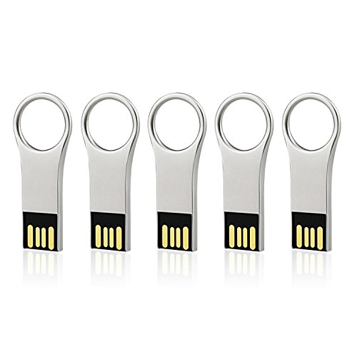 VICFUN 5 Pack 16GB USB Flash Drives 16gb USB 2.0 Thumb Drive-Silver