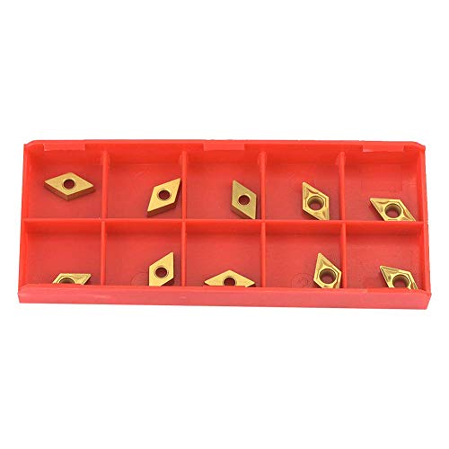 Cuchillas DCMT070204 US735 de carburo CNC para corte de acero común lote de 10 piezas