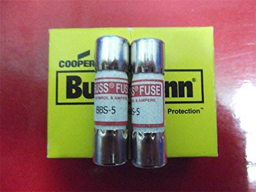 BUSSMANN AMP=5 BBS-5 AMP=5 600V Midget Fast Acting Fuse BUSS (10 FUSES)