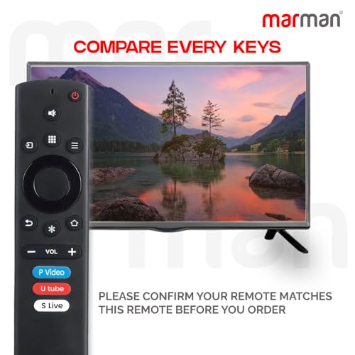 Image of marman Compatible with Smart Tv Remote Suitable for LED 4K HD UHD 9A Series Non Voice Command with Hotkeys - Pairing Not Required - Match Remote Key by Key with Existing Model Remote