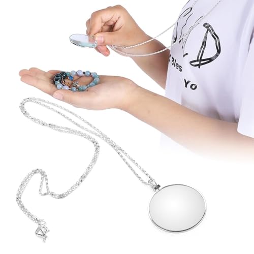 COYUN 1 Lupa de aumento, collar con 5 lentes monocular para lectura y periódicos