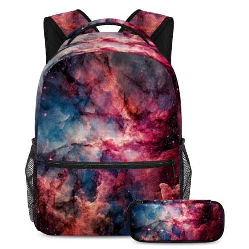 Sac à dos galaxie avec trousse pour ados : le cartable parfait des cours aux loisirs