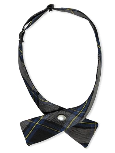 Cookie's Criss Cross Tie - gray/royal/gold *plaid #87*, one size - Main Image