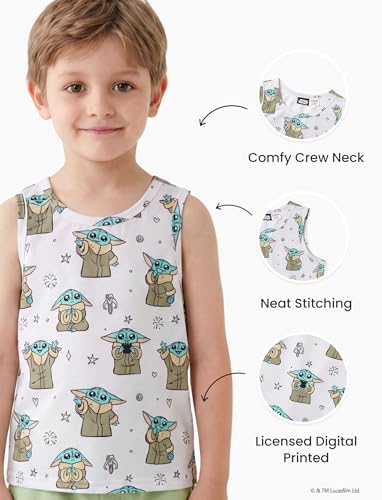 Image of Disney Marvel Spiderman Cars Stitch Star Wars Mickey Boy /Girl T-Shirt&Tank Top Set 2Pcs Short&Sleeveless Shirt Kid Cloth 2-9Y