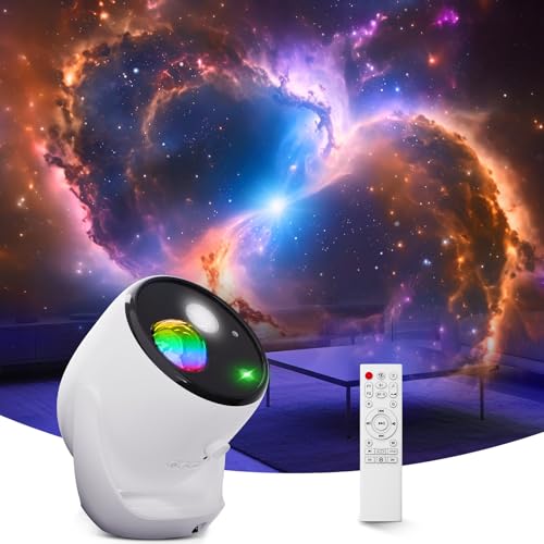 Rossetta Galaxy Projector Star Projector, 3D Projector for Bedroom with 60 Scene Modes, Bluetooth...