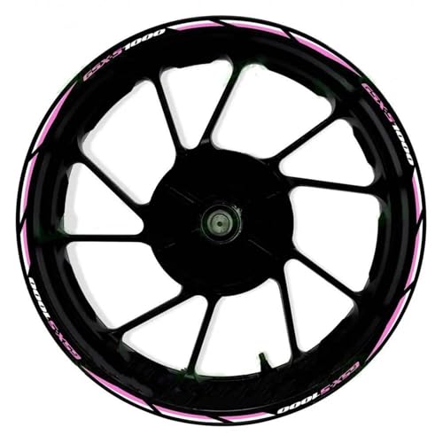 Felgen Aufkleber Motorrad-Felgenaufkleber Für Suzuki GSX-S1000 GSXS1000 GSX S1000 17 Zoll Aufkleber Reflektierendes Streifenband Felge Motorrad Dekor Felgenaufkleber(Farbe 15)