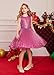 GRACE KARIN Girls Dress Size 12-14 Hot Pink Ruffle Glitter Formal Girls Fashion