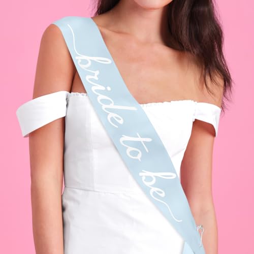 xo, Fetti Blue Bride to Be Sash | Bachelorette Something Blue, Bridal Shower Accessory, Bach Party Decorations, Bridesmaid Gift, Engagement Party Supplies