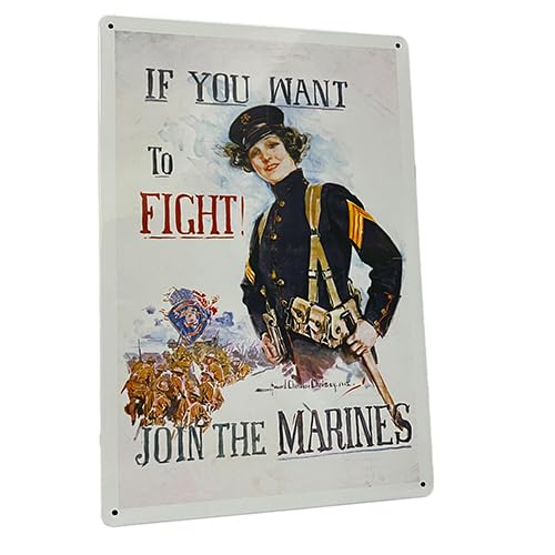 Amazon.co.jp: ヴィンテージ第一次世界大戦軍事募集用ブリキ看板-8x12