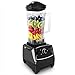 Mélangeur Smoothie Maker 2L, mélangeurs de comptoir avec Bocal en Verre sans BPA, contrôle de Vitesse Variable et Tige d'agitation en ABS pour jus de Fruits, Prise UK (Prise UK Noire 220 V)