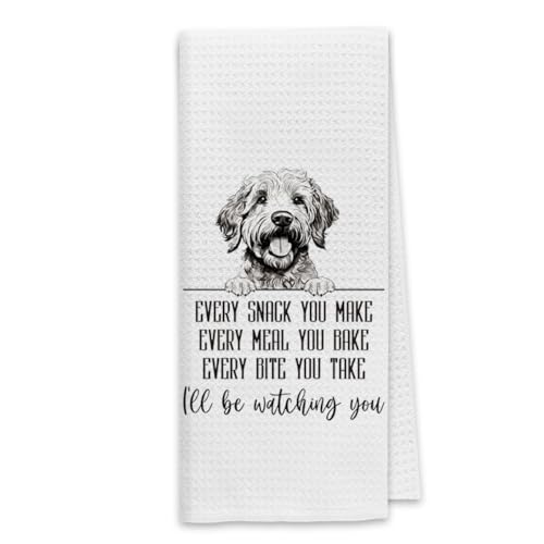 Dibor Goldendoodle Kitchen Towels, Goldendoodle Gifts Dish Towels, Funny Dog
