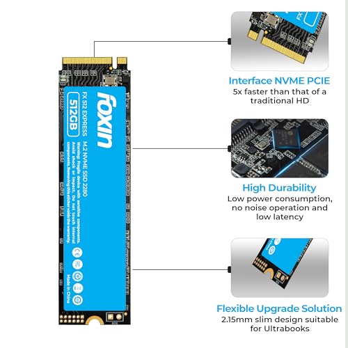 Image of Foxin SSD 512 GB NVMe | Internal Solid State Drive with Micron Chipset, SMI Controller, M.2 PCIe 3.0 Interface | Ultra-Low Power Consumption | Read /Write Speed Upto 3200 /2700 MB /s | 5 Yrs Warranty