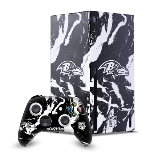 Skin Xbox Series X NFL Baltimore Ravens protection intégrale anti-rayures effet marbre
