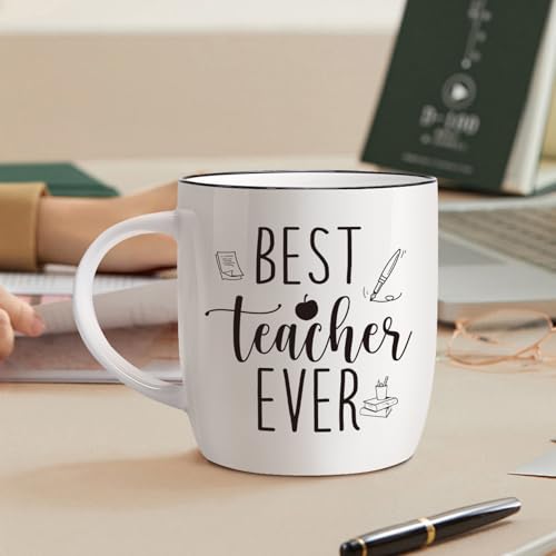 Taza de cerámica Best Teacher Ever 13oz miniatura 2
