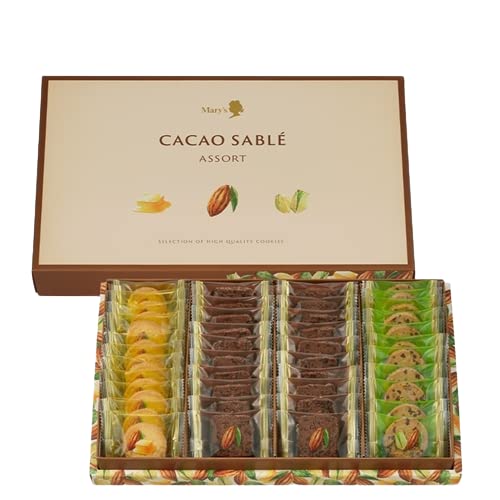 メリーチョコレート カカオサブレアソート 42枚入 1箱 洋菓子 クッキー 焼菓子 贈答用 プレゼント お歳暮 お中元 ホワイトデー バレンタイン Mary 詰合せ