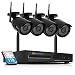 Produktbild Jennov 1080P 4CH Überwachungskamera System Wireless Full HD NVR IP 4 x wasserdichte Funkkameras Videoüberwachung mit 1TB Festplatte Bewegungsmelder Fernzugriff IR Nachtsicht Haus Outdoor Außen schwarz