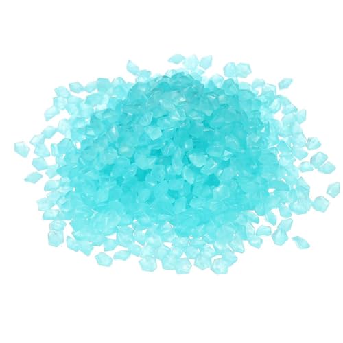 MisFun 10000 Piezas Piedras Decorativas Luminosas Piedras Jardin Exterior, Piedras Decorativas Jardin, Decoracion Acuario, Piedras Acuario Luminosas Brillante, Piedras Luminosas Jardin(Azul)