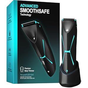 Electric Body Hair Trimmer for Men – Manscape Pubic Hair Groomer Waterproof Wet/Dry Ball Grion Shaver Type-C Rechargeable Cordless Replaceable Ceramic Blade Razor Male Grooming Smooth