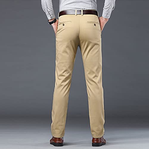Pantalón casual clásico hombre talla 33 color marrón oscuro miniatura 3