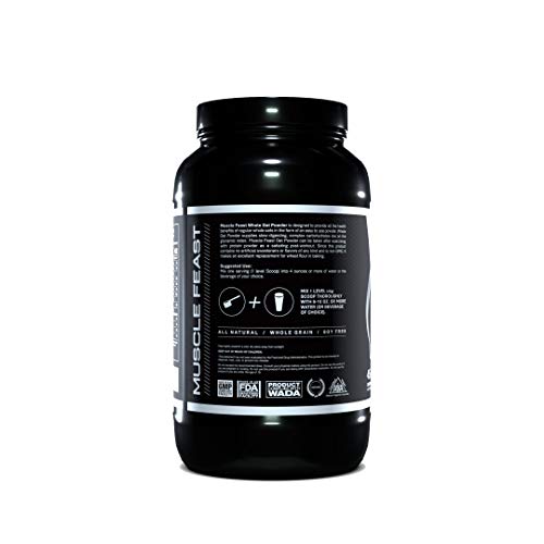 MUSCLE FEAST Whole Oat Powder, Non-GMO, All Natural, Whole Grain, 27g Complex Carbs Per Serving, No Soy, (4 Pounds)