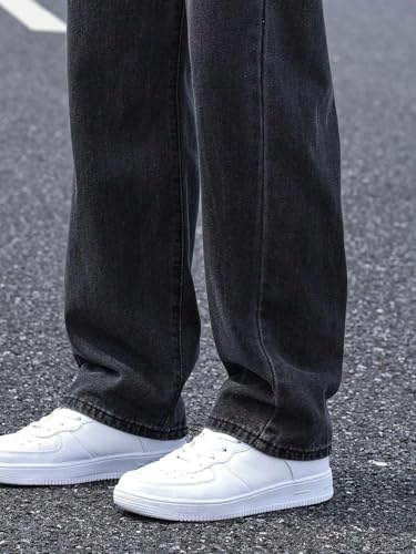 Image of KOTTY Mens Solid|Mid Rise| Coin Pocket|Button|Ankle Length|Loose Fit|5 Pocket Jeans for Mens