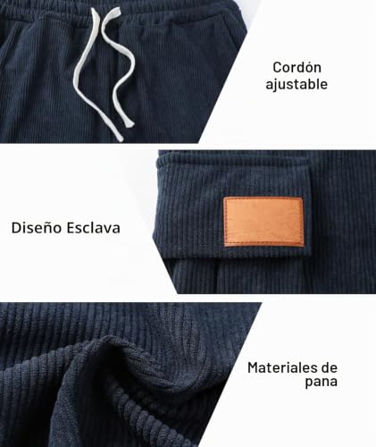 Miniatura 5 de Hombre Pantalones Cortos Casual Bermudas con Bolsillos S-3XL | Shorts Pana Deportivos,Verano,Cordón Elástico,Playa