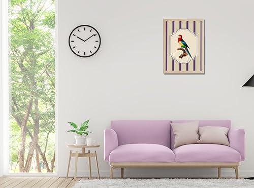 Image of Modern Scenery Bird Wall Art Frame | Pinterest Inspired Aesthetic Wall Decor | Bird Photo Frame | Ready to Hang Minimal Nature Frame for Living Room Bedroom & Office | (Design 2)