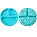 PandaEar Baby Toddlers Infants Feeding Set |Adjustable Silicone Bibs | Divided Silicone Baby Plate| Tiny Training Cup| Suction Bowls| Soft Spoon Forks| Self Feeding Baby Utensils