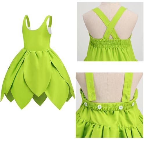 Disfraz de Hada Verde para Niñas Con Alas y Accesorios miniatura 6