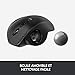 Logitech MX Ergo Wireless Trackball Mouse, Bluetooth or 2.4GHz with Unifying USB-Receiver, Adjustable Trackball Angle, Precision Scroll-Wheel, USB-C Charging Battery, PC/Mac/iPad OS - Black