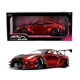 Jada Pink Slips Nissan GT-R R35-1:18 Scale Diecast Model with Opening Doors and Working Steering - for Collectors and Enthusiasts 14+