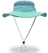 YOYEAH Outdoor UPF 59+ Boonie Hat Outdoor Mesh Sun Hat Bucket Hats Fishing Hats Sky Blue A