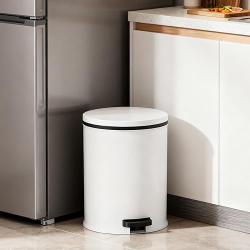 Cubo de basura con pedal para cocina contenedor de residuos de gran capacidad 2