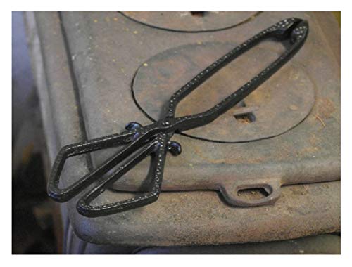 green county hardware Black Iron Scissor Coal Tongs 13 Fireside Fireplace Fire Companion