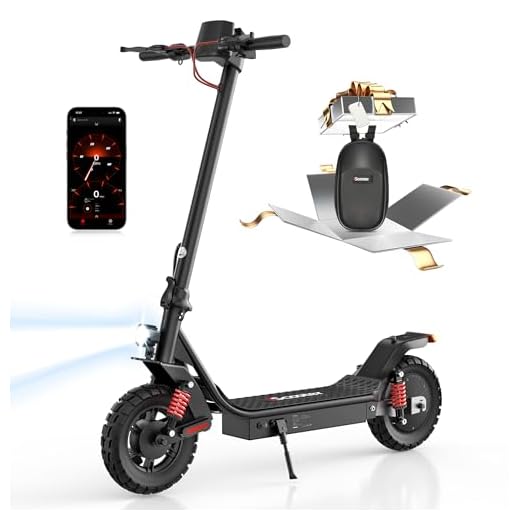 iScooter Adults Electric Scooter, 28 MPH Max Speed, 37 Miles Long Range, Foldable E-Scooter with 10" Tires, Dual Suspension, Turn Signals & Dual Brakes, Smart App