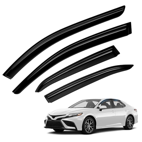 Image of Camry Rain Guards- Window Visors for Toyota Camry 2018-2024, Out-Channel Side Window Rain Guards for Camry Accessories, 4PCS, Black, Car Accessories