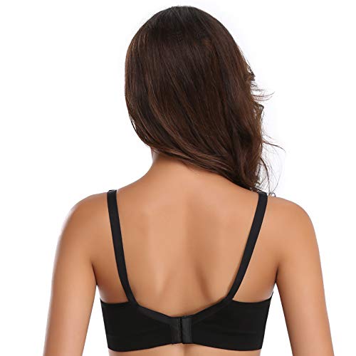 Gxxge 4Pack Womens Deep-V Seamless Sleep Nursing Bra For Breastfeeding Clip Down Maternity Bras Black Beige Green Red X-Large #TOP5