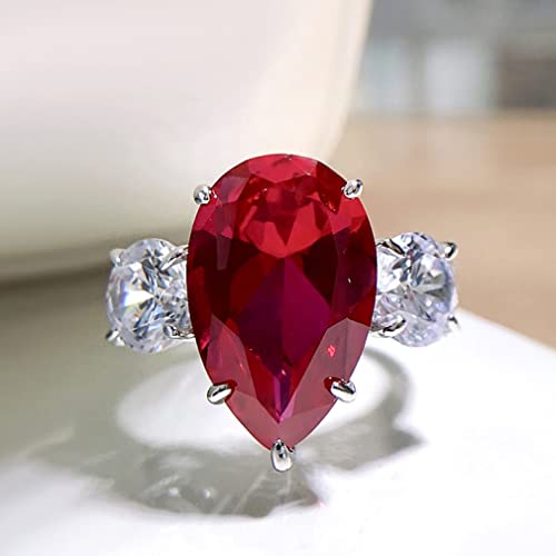 Rubis diamant en carbone bague argent 925 éclatante pour vos soirées