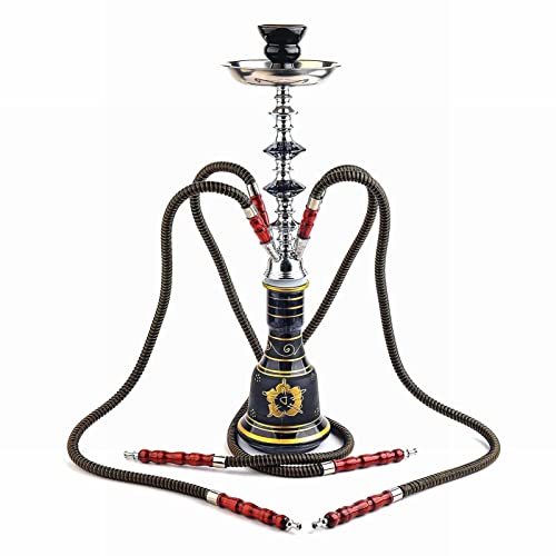 Luxuriöse moderne Glas Shisha 21,6"4 Schlauch Shisha Shisha Komplettset, einfach zu zerlegen und zu reinigen, tragbares Glas Shisha Shisha Shisha Set D