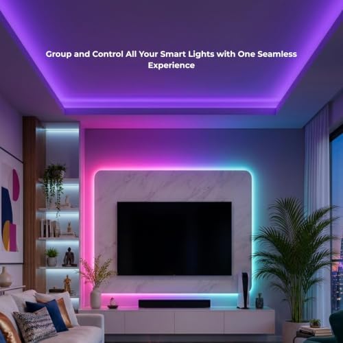 Image of APEX LIGHT RGBIC + W Smart LED Strip Light | Multi-Color RGBIC + 6000K Pure White LEDs | Alexa & Google Compatible | Music Sync with Dynamic Modes | App Control | 1 Year Warranty