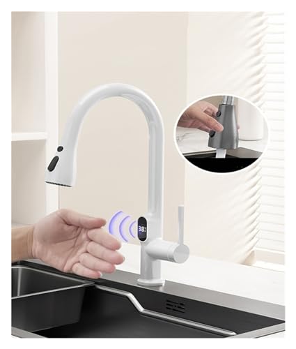 Mitigeur extractible rotatif à 360 avec capteur intelligent et affichage digital